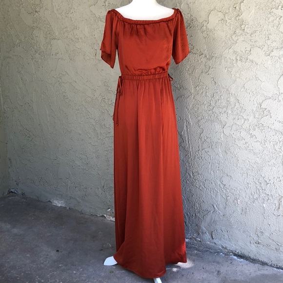 bardot style maxi dress